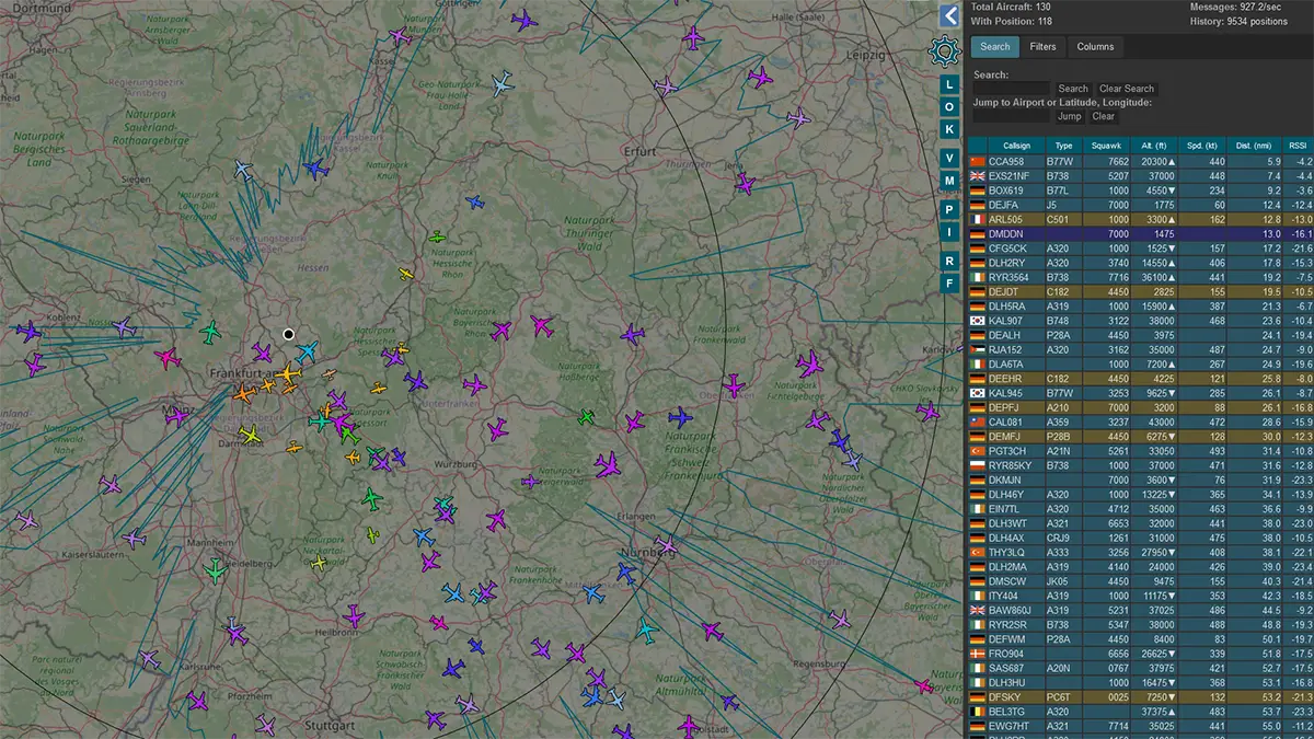 Tar1090 mit G7RGQ Antenne