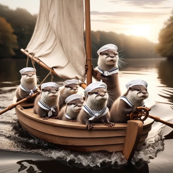 When the sea otters are sailing