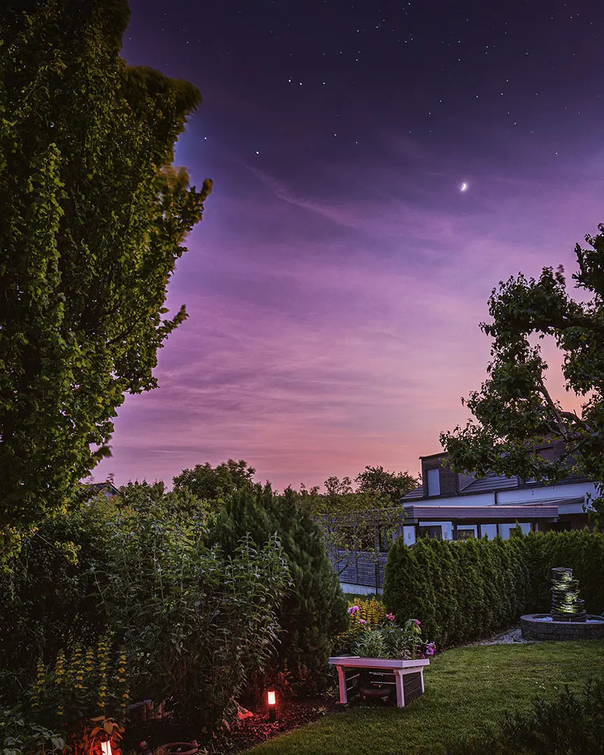 A quiet night under cosmic whispers