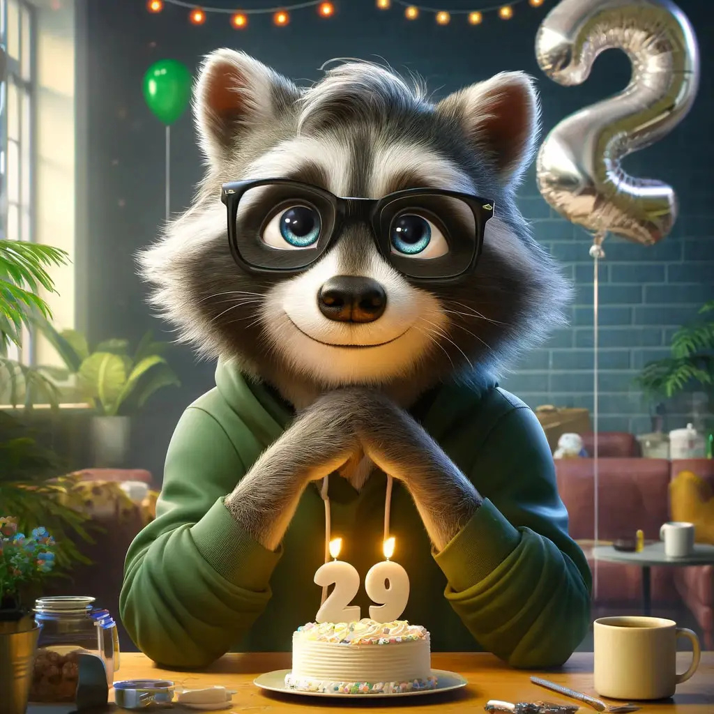 Birthday Raccoon